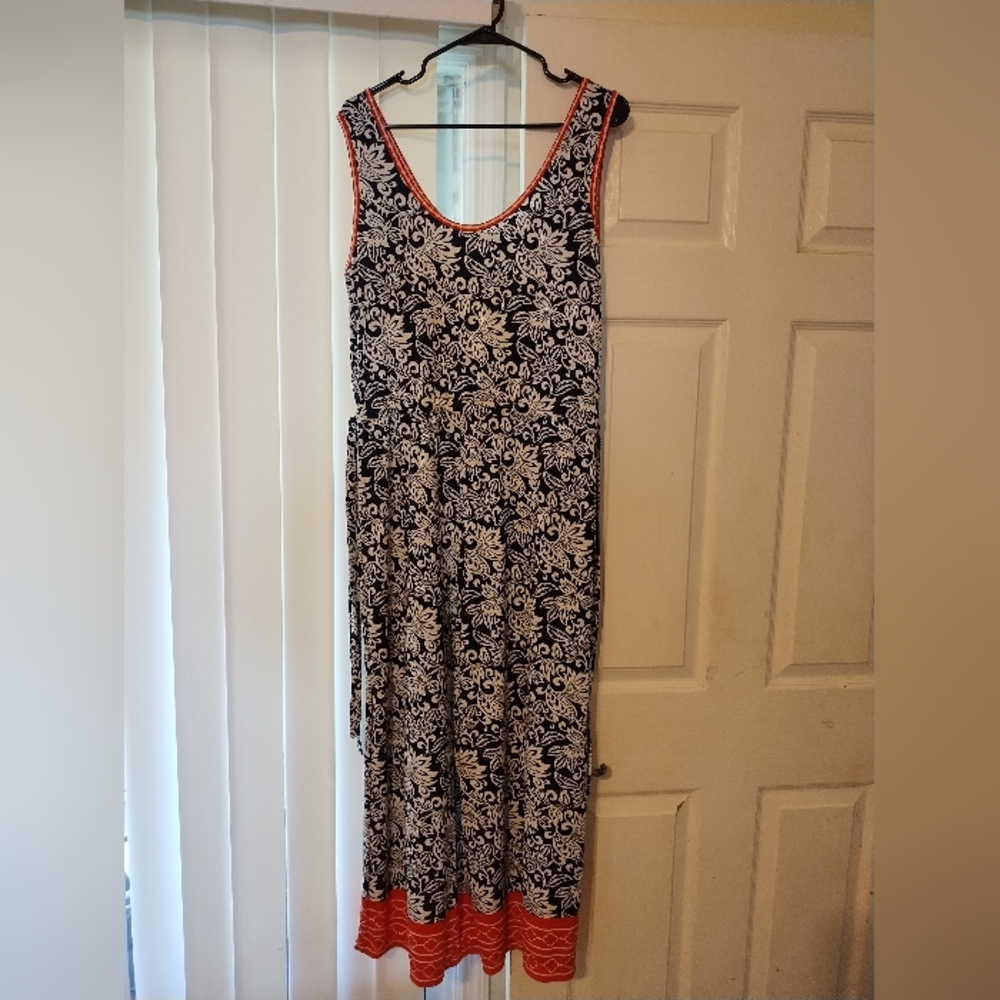 Max Studio Jumpsuit Stretch Side Tie Wide Legs Size Medium